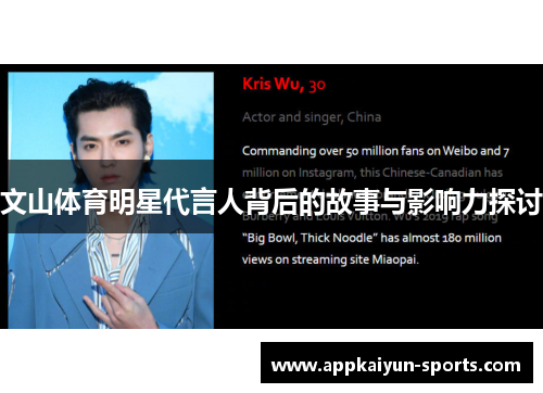 文山体育明星代言人背后的故事与影响力探讨