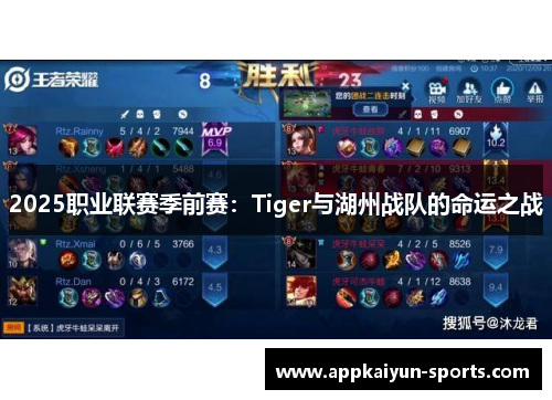 2025职业联赛季前赛：Tiger与湖州战队的命运之战